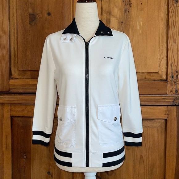 Lauren Ralph Lauren Active White & Black Contrast Jack… - Picture 7 of 16